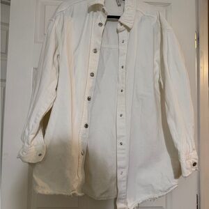 Zara White Button-Up Shirt